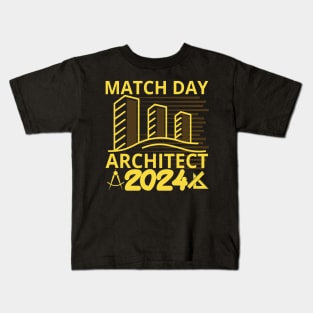 Match Day Architect 2024: Show Your Architectural Pride Kids T-Shirt